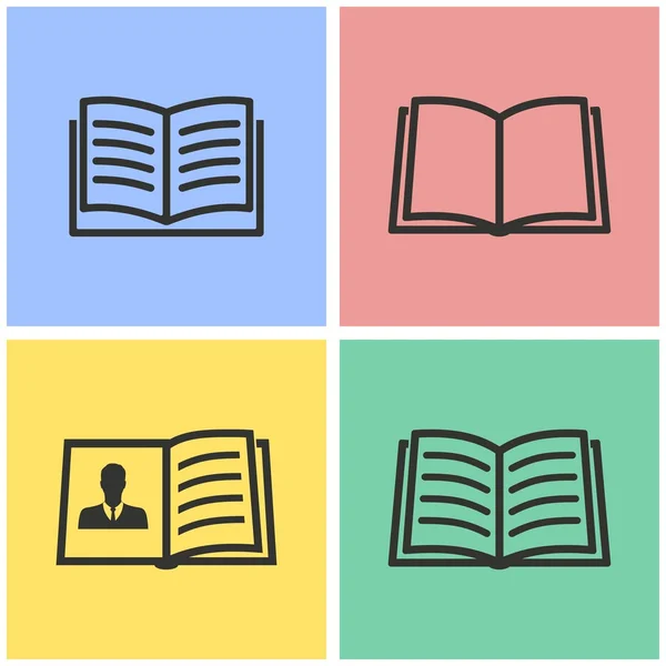 Set di icone libro. — Vettoriale Stock