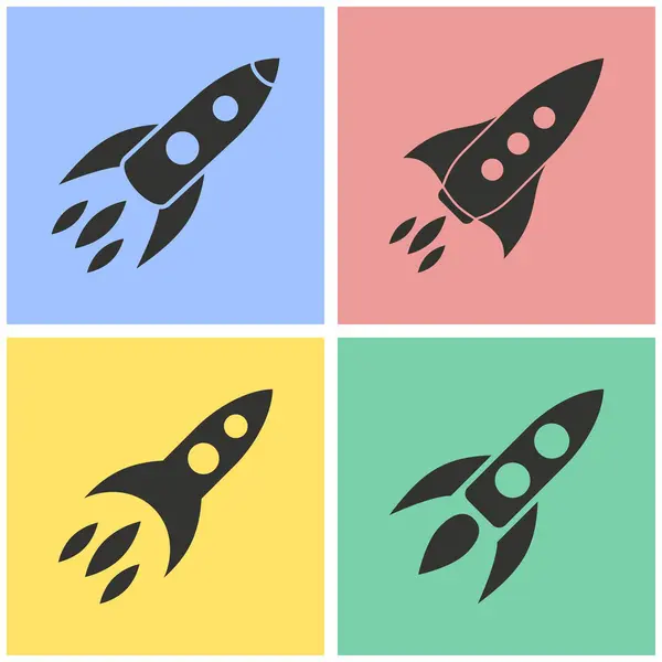 Rocket icon set. — Stock Vector