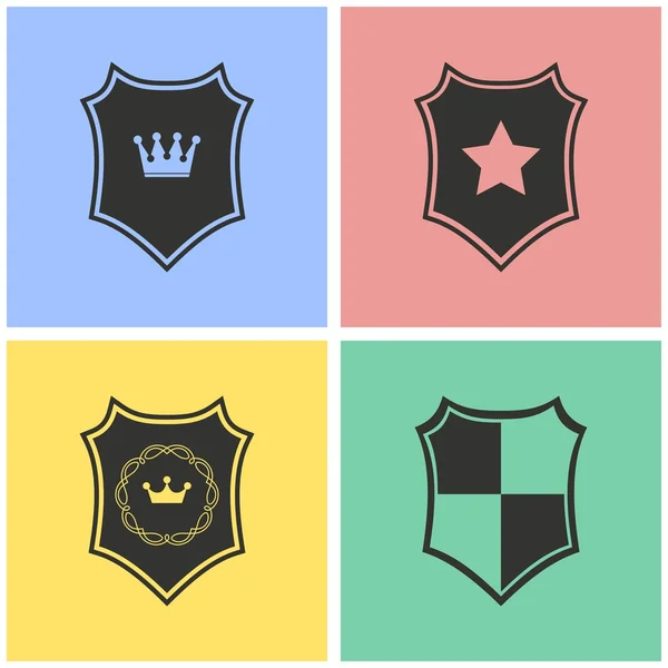 Conjunto de iconos escudo . — Vector de stock