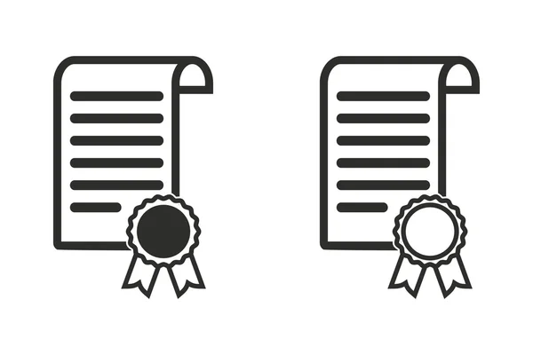 Сертификат - векторная иконка . — стоковый вектор