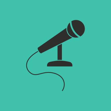 Mikrofon vektör simgesi.