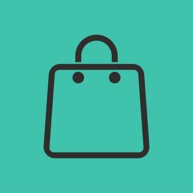 alışveriş poşeti vektör simgesi.