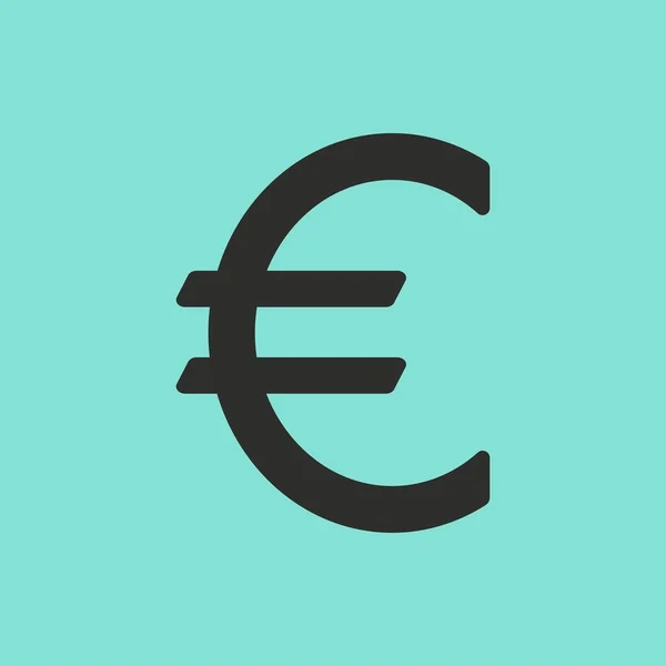 Icono del vector euro . — Vector de stock
