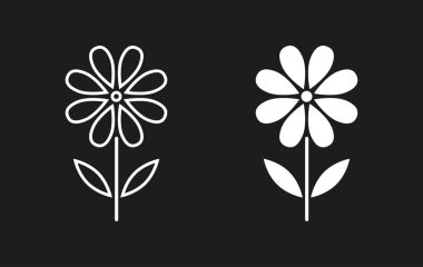 çiçek vektör simgesi.