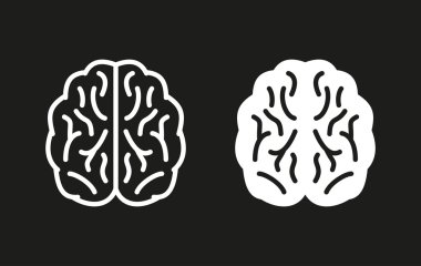 Beyin - vektör simgesi.