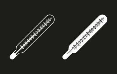 Mercury termometre vektör simgesi.