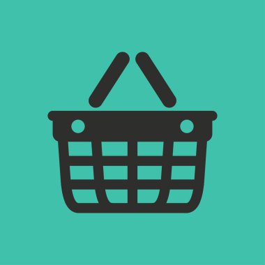 Alışveriş sepeti vektör simgesi.