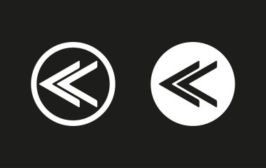 Geriye dönük vektör simgesi.