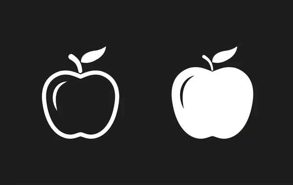 Apple vector-pictogram. — Stockvector