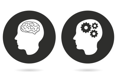 beyin vektör simgesi.