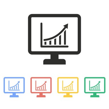 Diyagram ekran - vektör simgesi.