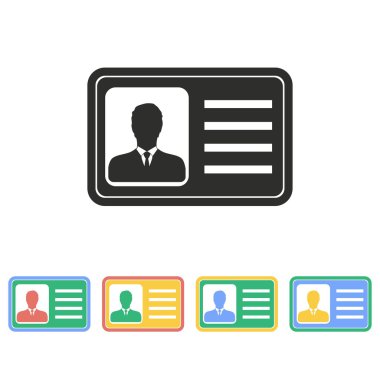 Kimlik kartı - vektör simgesi.