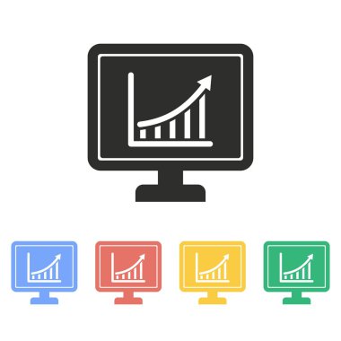 Diyagram ekran - vektör simgesi.