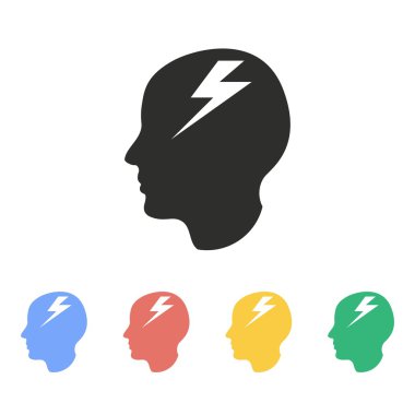 Beyin fırtınası - vektör simgesi.
