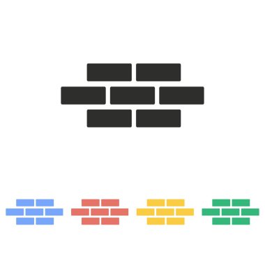 Tuğla duvar - vektör simgesi.