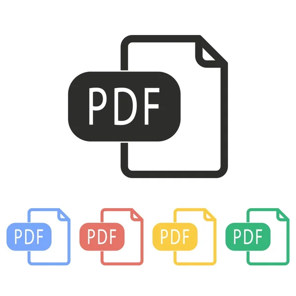 PDF - icona vettoriale . — Vettoriale Stock