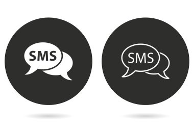 SMS vektör simgesi.