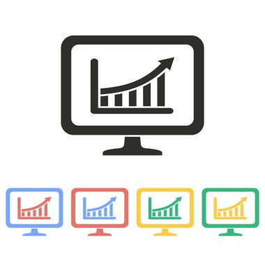 Büyüme grafik - vektör simgesi.
