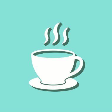 Kahve fincanı - vektör simgesi.