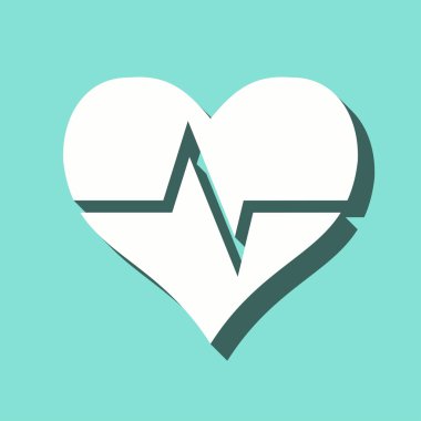 Heartbeat - vektör simgesi.