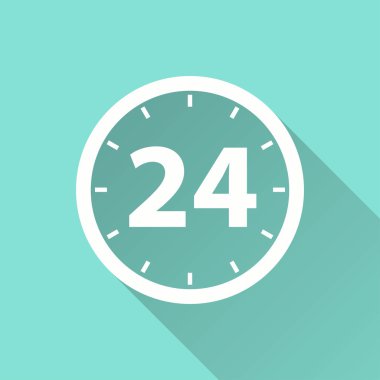 24 saat hizmet - vektör simgesi.