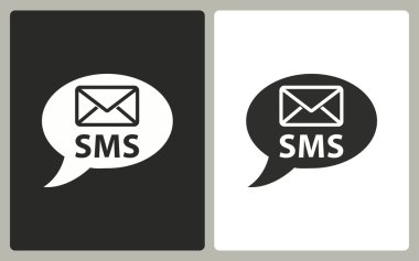 SMS - vektör simgesi.