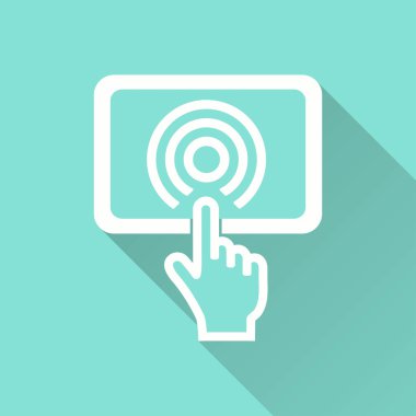 Dijital etkileşim - vektör simgesi.