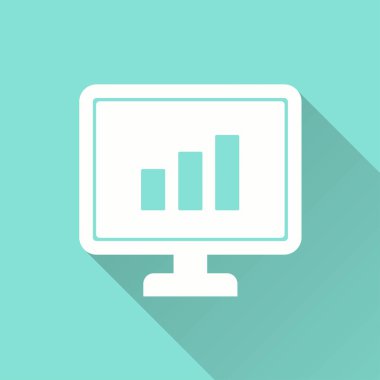 Diyagram ekran - vektör simgesi.