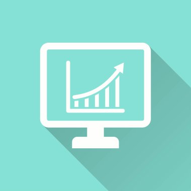 Diyagram ekran - vektör simgesi.