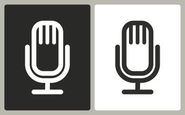 Mikrofon - vektör simgesi.