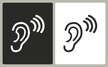 Kulak - vektör simgesi.