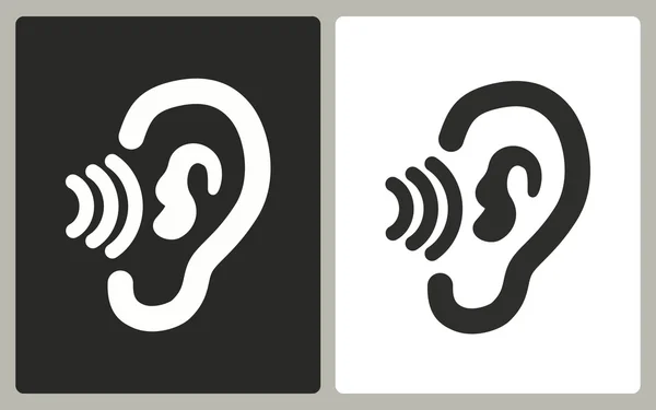Ear - vector icon. — Stock Vector