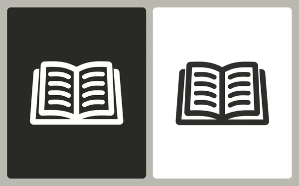 Libro - icono de vector . — Archivo Imágenes Vectoriales