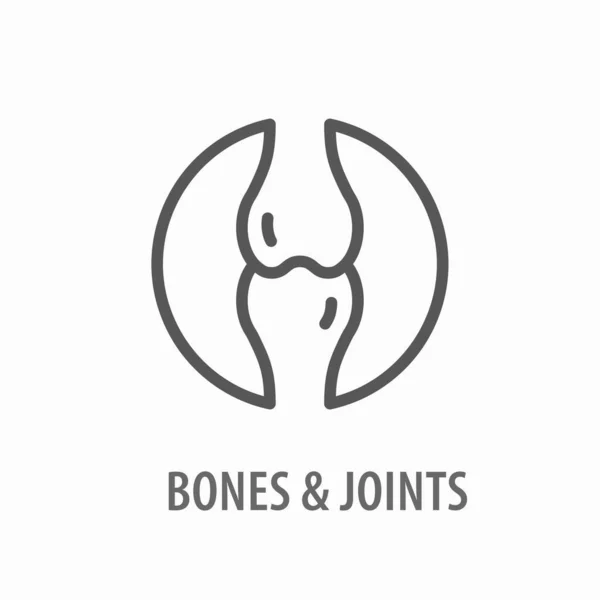 Joint Line Icon Logo Design Template Vector Illustration White Background — Stock Vector