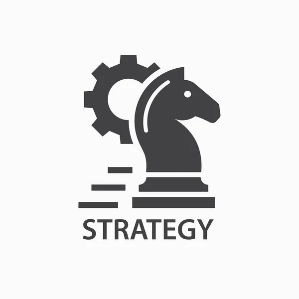 Strategi Ikonen Vektor Illustration Isolerad Vitt — Stock vektor