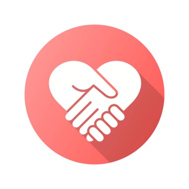 İmdat simgesi. Grafik ve web tasarımı için izole edilmiş uzun gölgeli basit illüstrasyon.