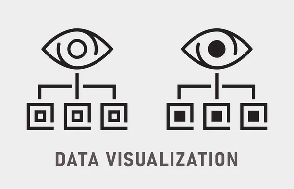 Data Visualization Icon Vector Illustration Isolated White — Διανυσματικό Αρχείο