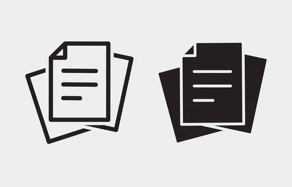 Document Icon Vector Illustration Isolated White — Stockvector