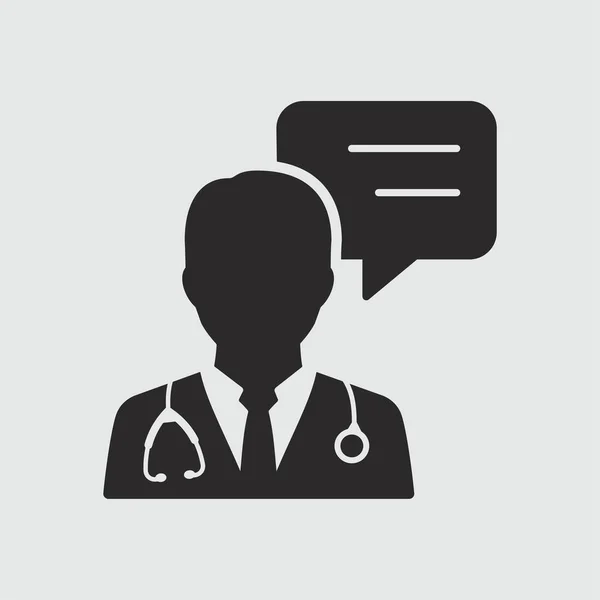 Online Doctor Icon Vector Illustration — Vettoriale Stock