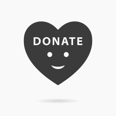 İkonunu bağışla. Vektör illüstrasyonu beyazda izole edildi.