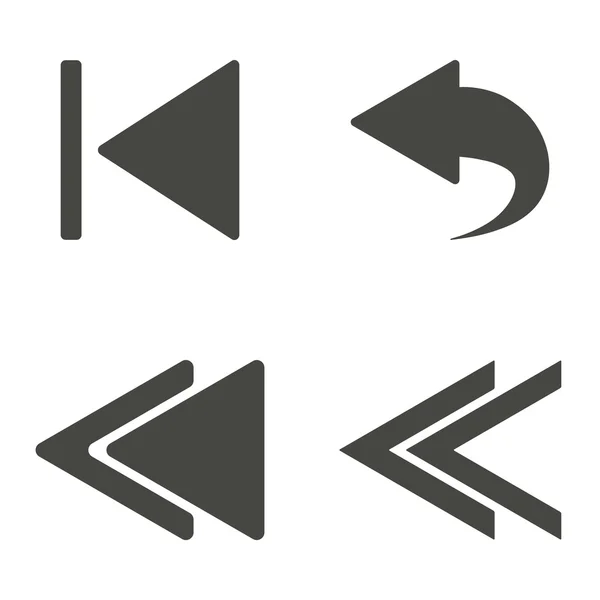 Achterwaarts pictogram — Stockvector