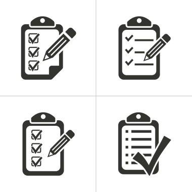 Set of simple clipboard icon clipart