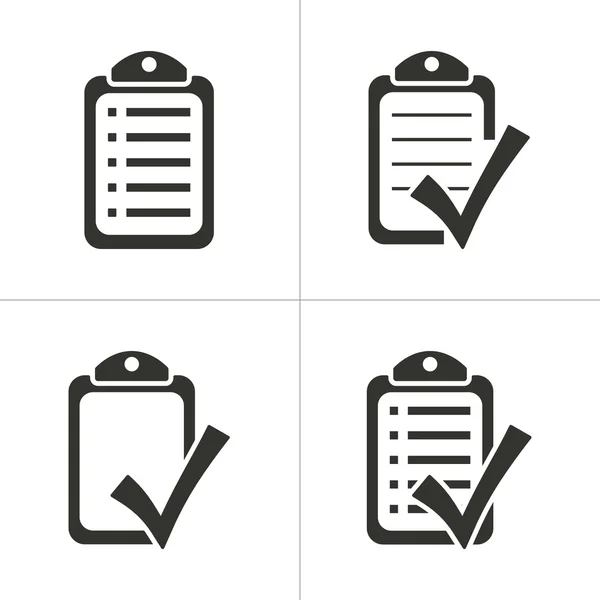 Set van eenvoudige checklist pictogram — Stockvector