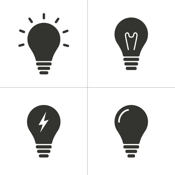 Egyszerű lámpa ikon készlet — Stock Vector