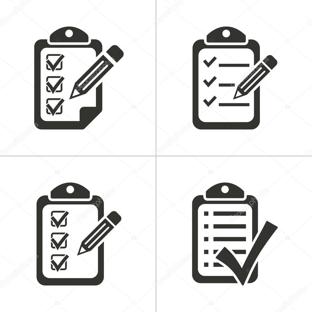 Set of simple clipboard icon