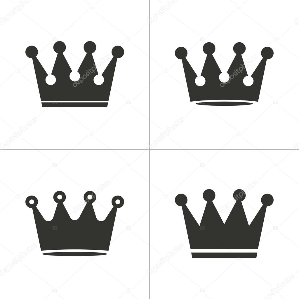Download Set of simple crown icon — Stock Vector © lovemask #73344515
