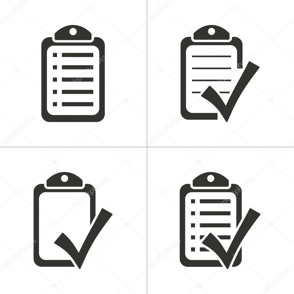Set of simple checklist icon