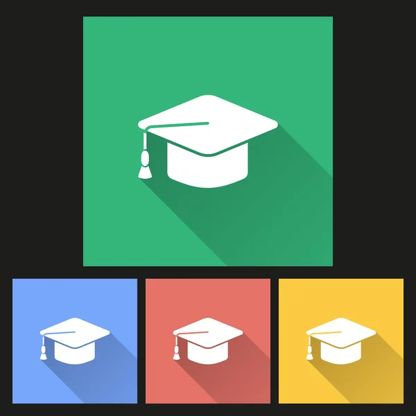 Graduation cap icon — Stock Vector