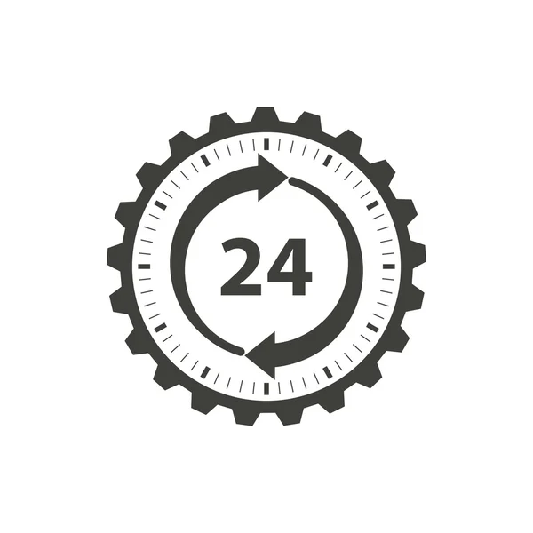 Pictogram voor 24-uurs service — Stok Vektör