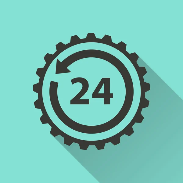 Icono de servicio 24 horas — Vector de stock